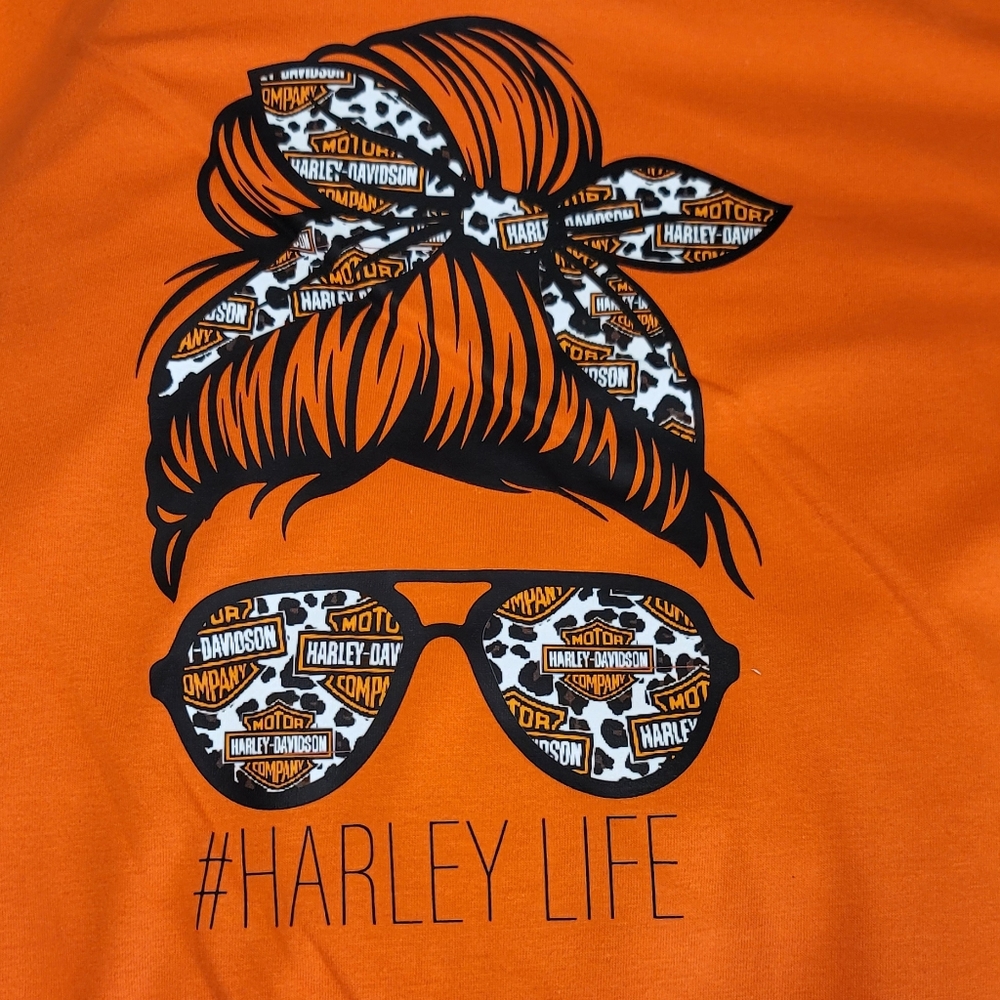 Harley Davidson Messy Bun Tee